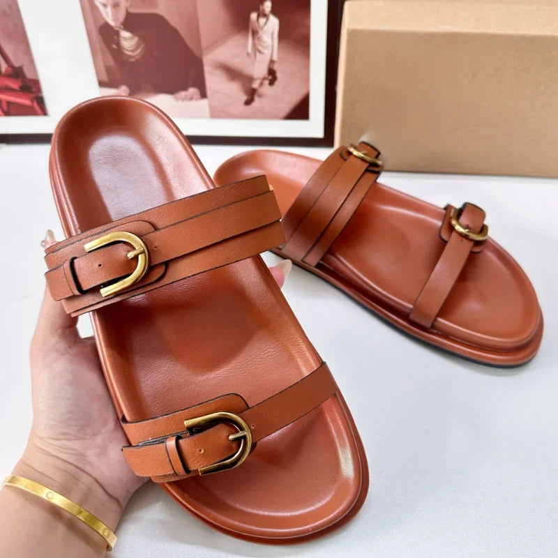 ChicLuxe™ – Sandales Femme à Plateforme Imprimé Léopard Confortables