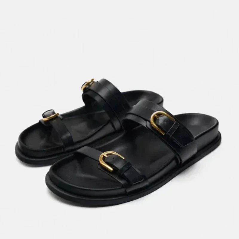 ChicLuxe™ – Sandales Femme à Plateforme Imprimé Léopard Confortables