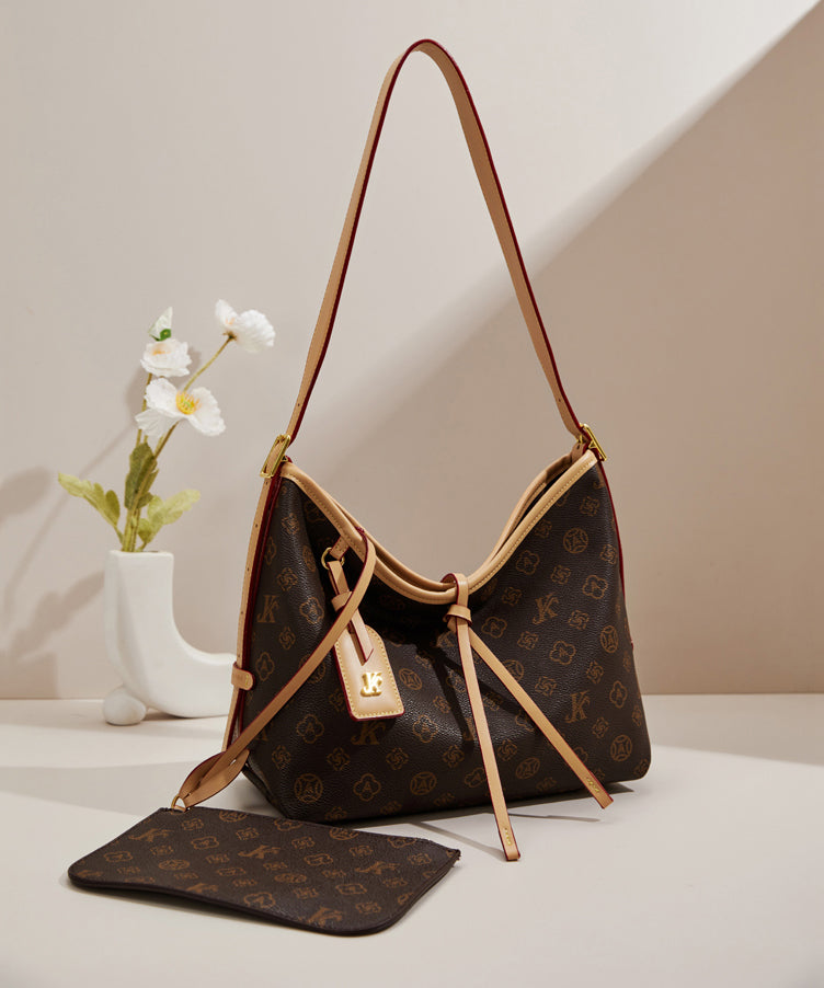 Large Brown Faux Leather Crossbody Bags - EasyApparels