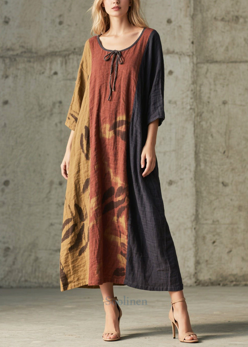 Robe décontractée en coton estival coloré pour femme - EasyApparels