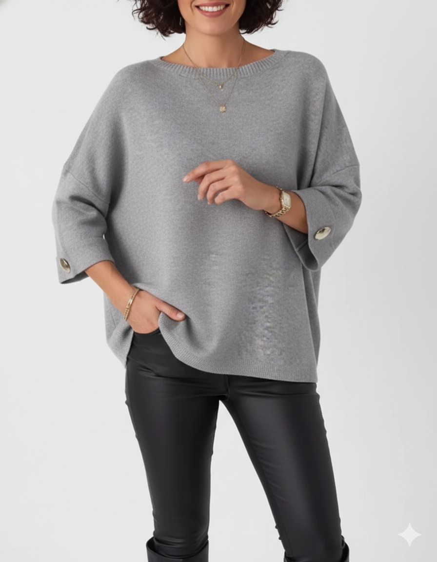 Pull Grande Taille Femme Confortable avec Fermeture Éclair