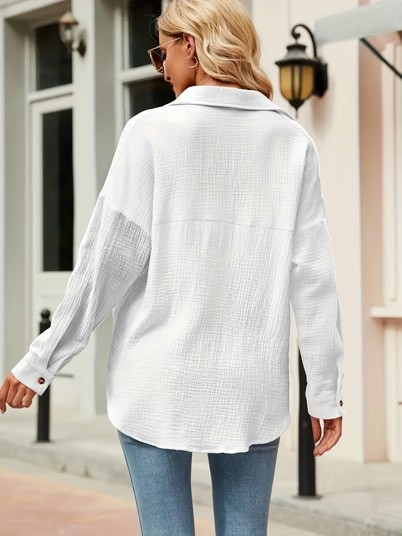 Clemarys™ – Chemise Décontractée Femme Chic à Manches Longues et Poches