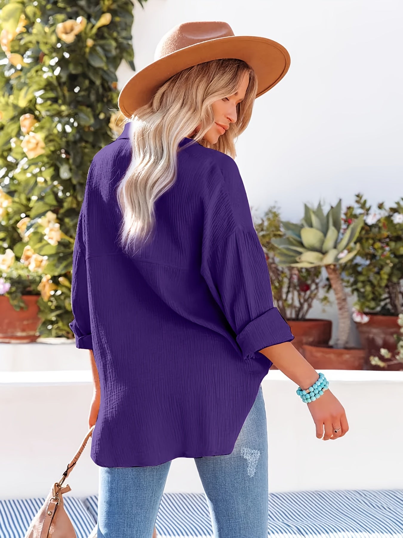 Clemarys™ – Chemise Décontractée Femme Chic à Manches Longues et Poches