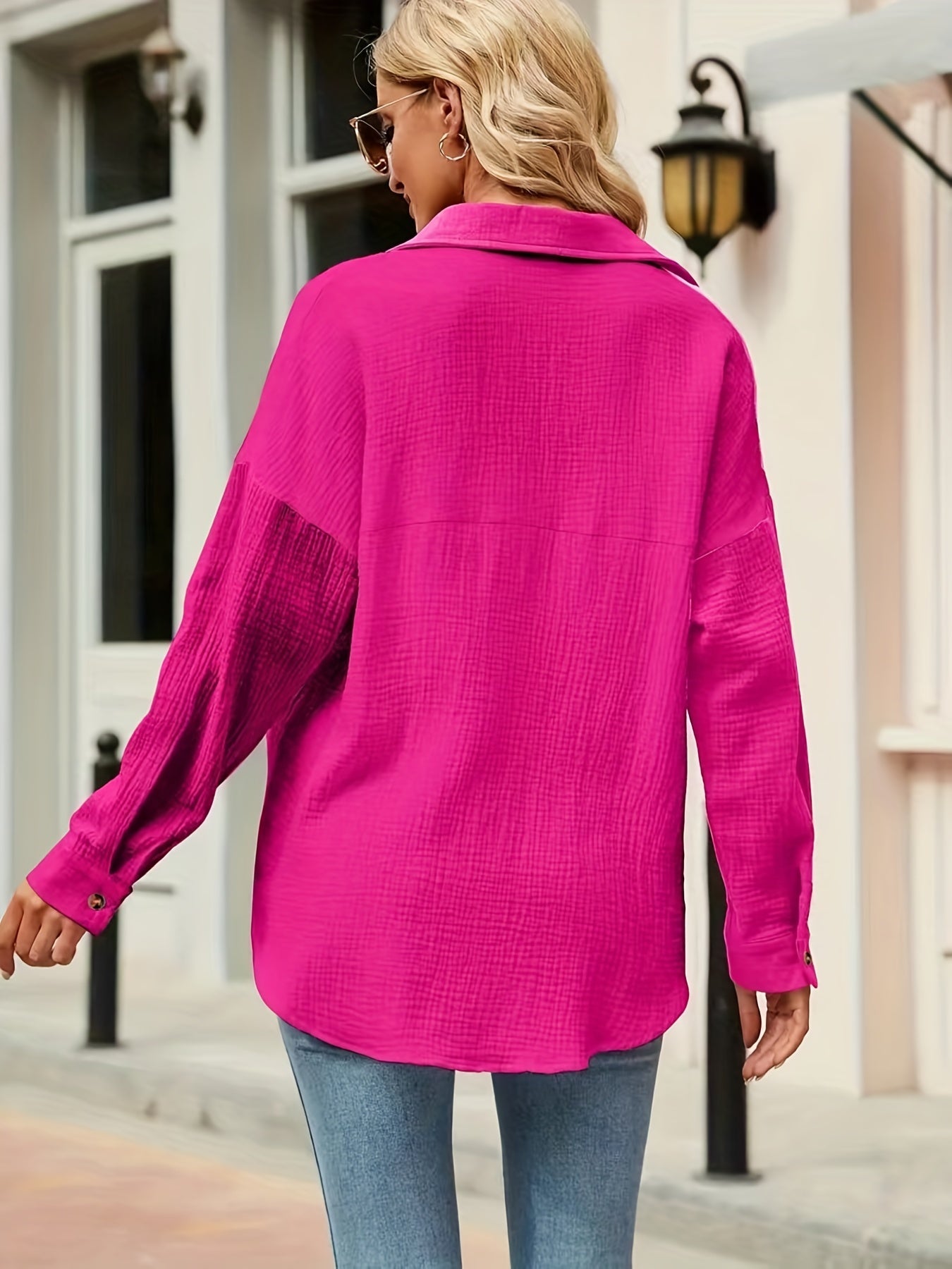 Clemarys™ – Chemise Décontractée Femme Chic à Manches Longues et Poches