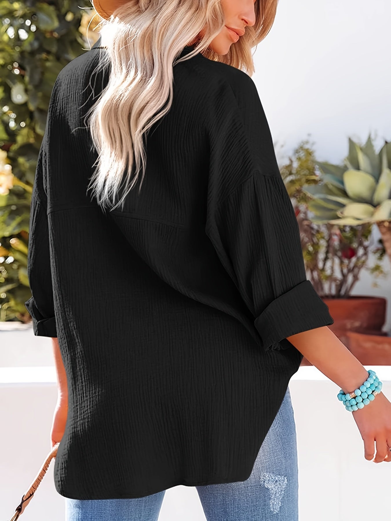 Clemarys™ – Chemise Décontractée Femme Chic à Manches Longues et Poches