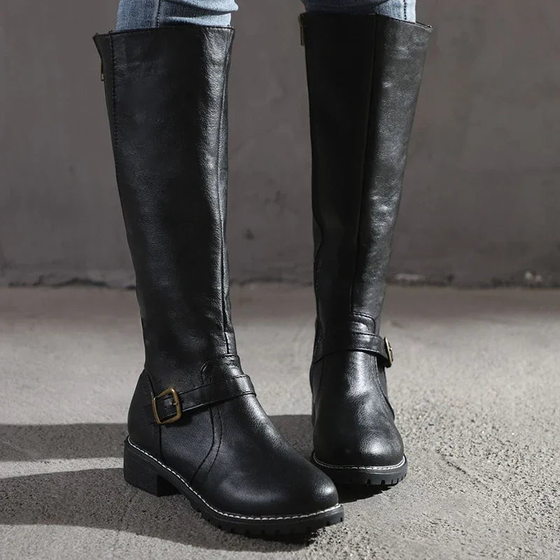 Bottes Femmes à Talons Hauts avec Fermeture Éclair