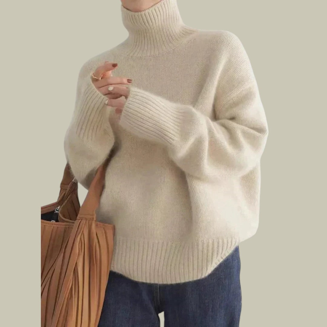 Pull Femme Col Rond en Laine Mérinos Douce