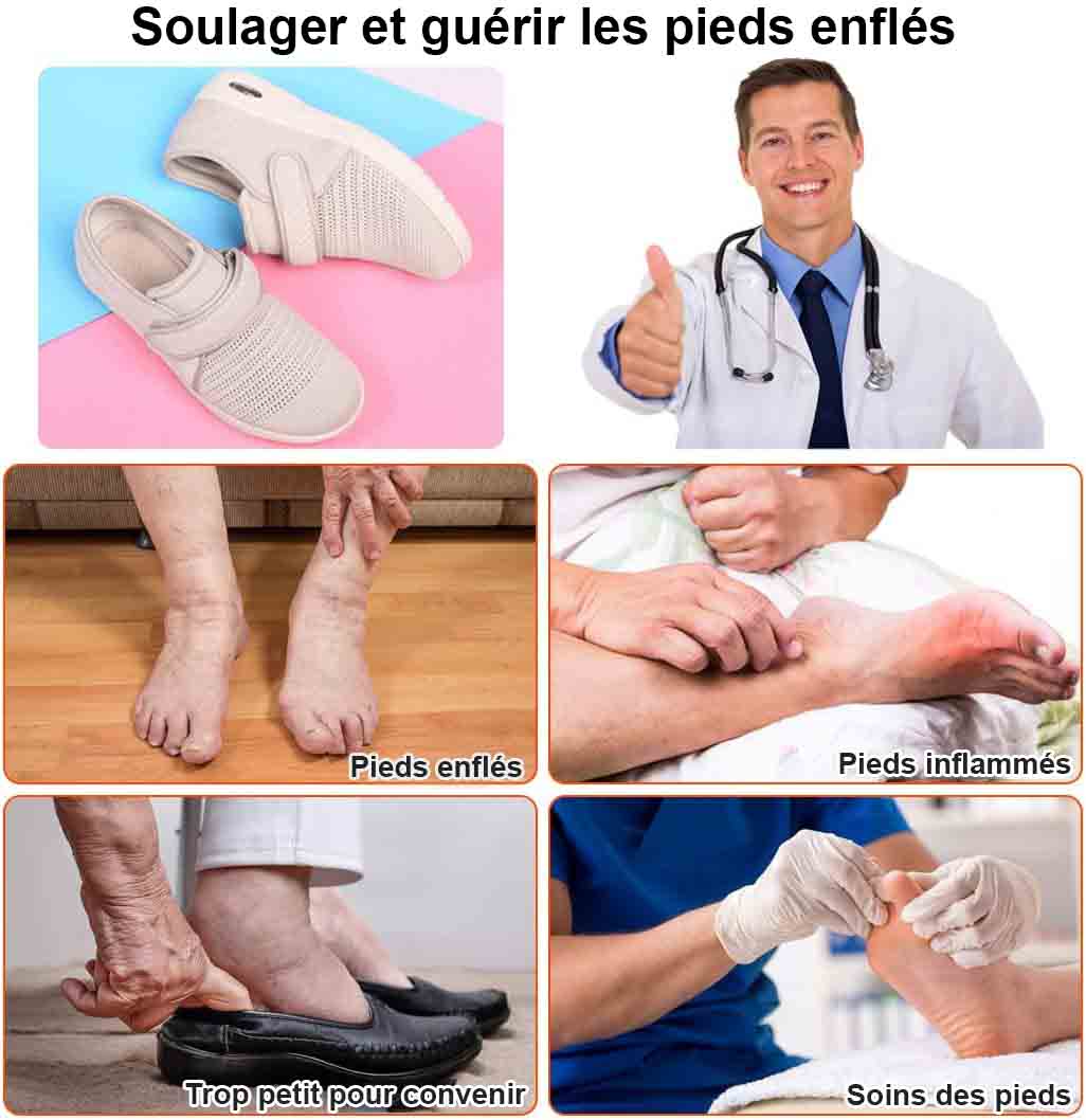 ConfortFlex™ – Chaussures Diabétiques Larges et Respirantes