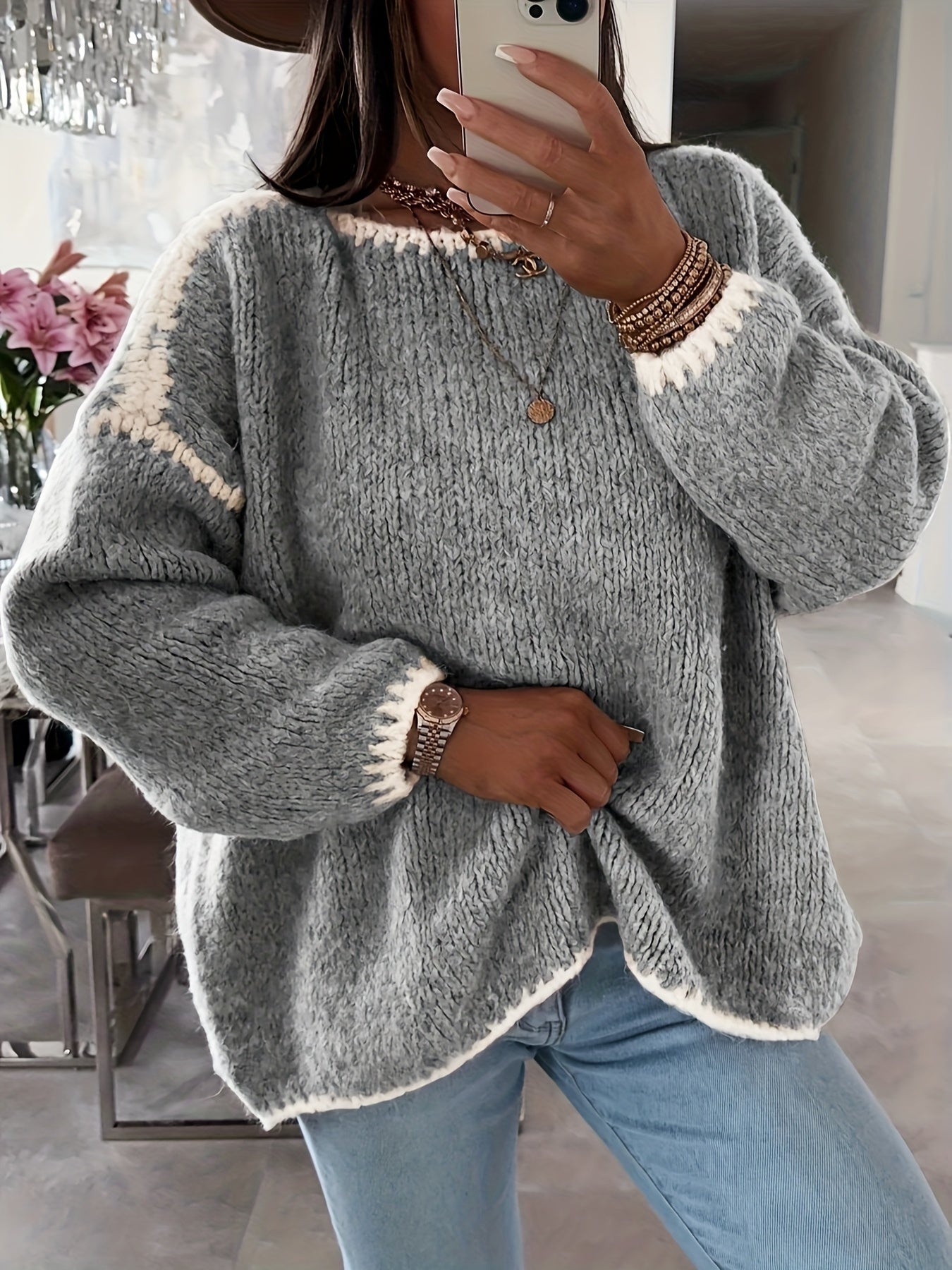 CosyChic™ – Pull Femme Oversize Chaud & Tendance pour l’Hiver