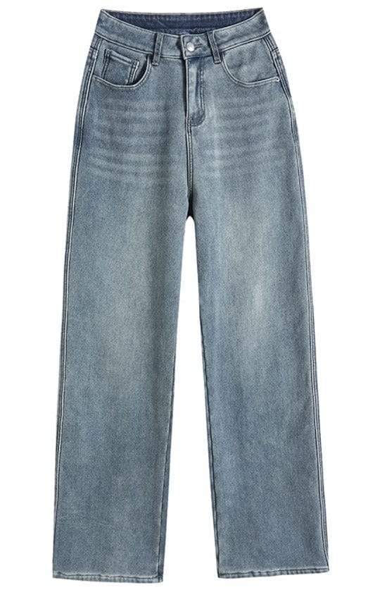 CosyDenim™ – Pantalon Jean Molletonné Femme