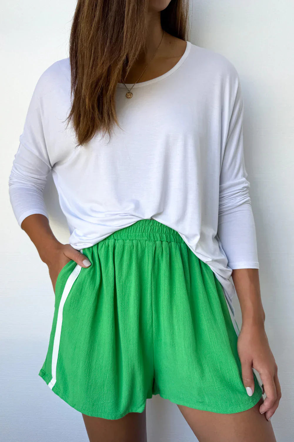 Short Femme Décontracté Été avec Ceinture Élastique