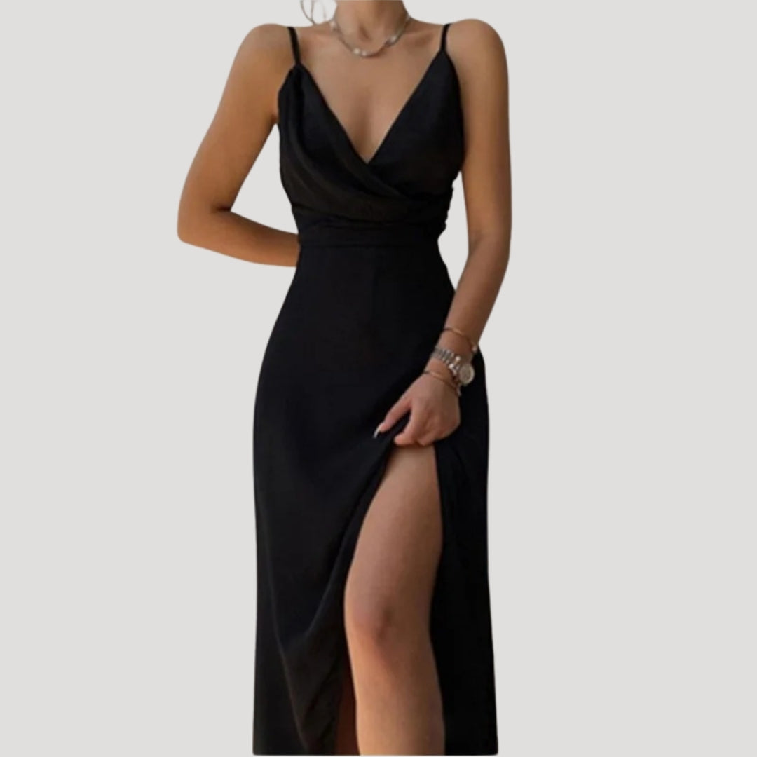 Robe de soirée femme longue avec fente pour mariée ou invitée