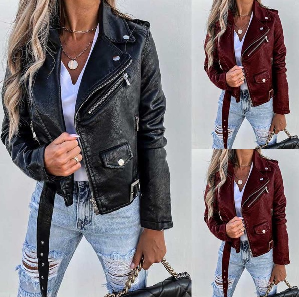 Variant image for Projet Paris™ – Veste en Cuir Femme Élégante et Polyvalente pour Toutes Occasions-8