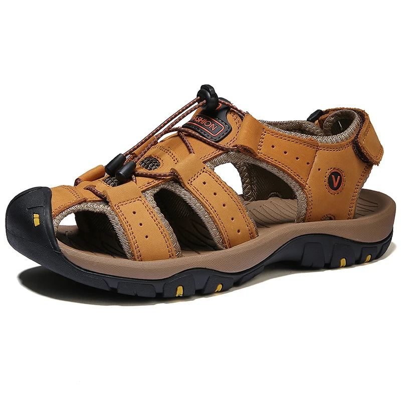 CuirÉté™ – Sandales Homme en Cuir Élégantes et Confortables pour Été