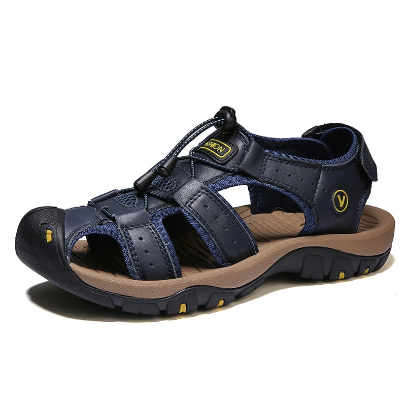 CuirÉté™ – Sandales Homme en Cuir Élégantes et Confortables pour Été