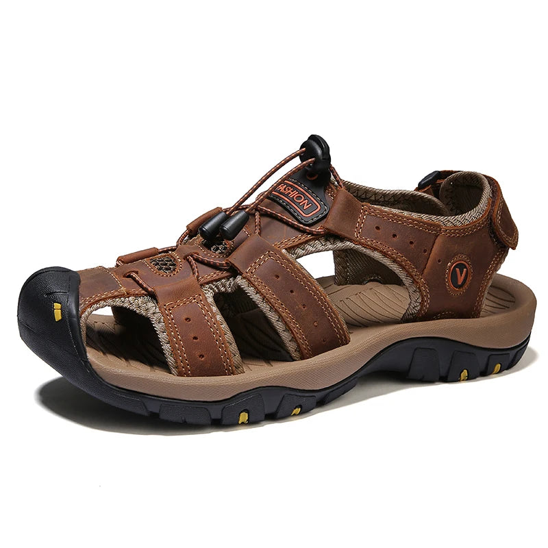 CuirÉté™ – Sandales Homme en Cuir Élégantes et Confortables pour Été