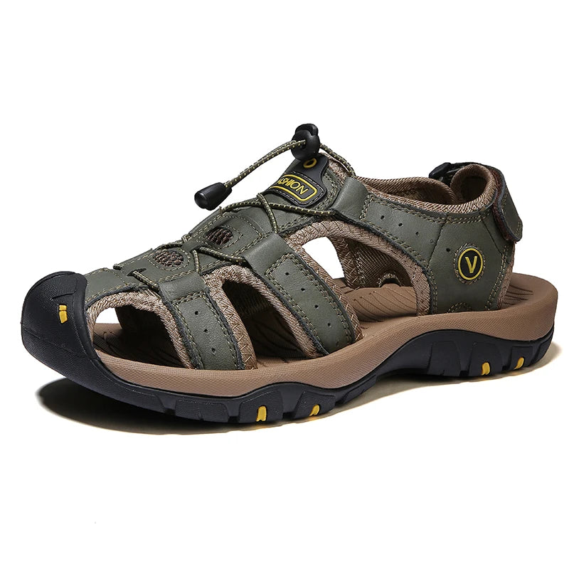 CuirÉté™ – Sandales Homme en Cuir Élégantes et Confortables pour Été