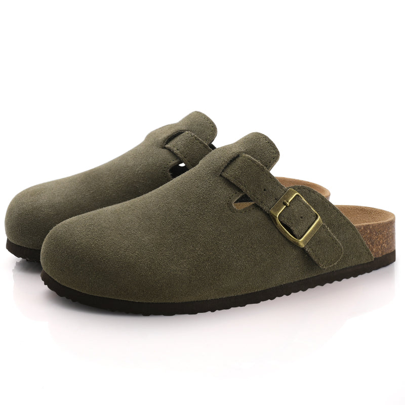 Cuirora™ – Sabot Chic en Cuir avec Boucle Élégante Unisexes