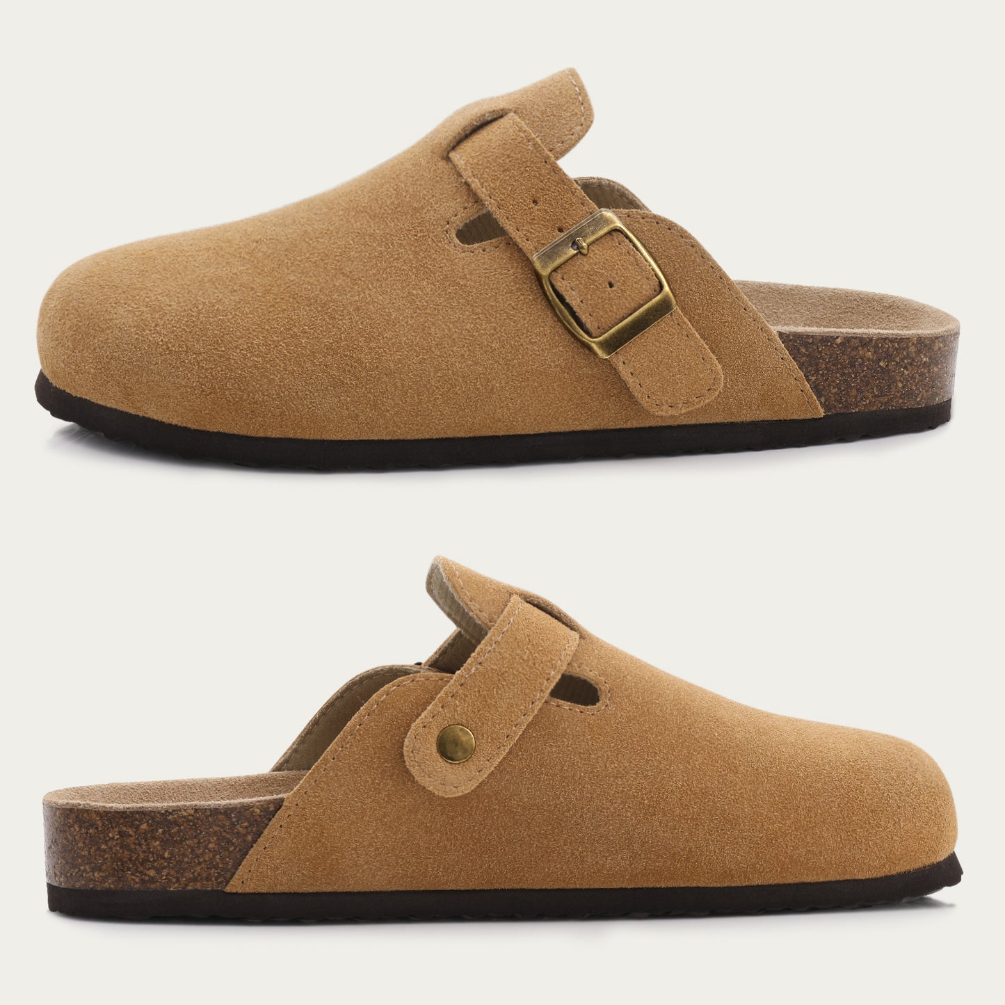 Cuirora™ – Sabot Chic en Cuir avec Boucle Élégante Unisexes