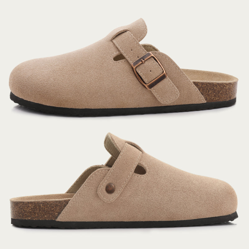 Cuirora™ – Sabot Chic en Cuir avec Boucle Élégante Unisexes