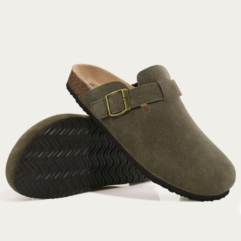 Cuirora™ – Sabot Chic en Cuir avec Boucle Élégante Unisexes