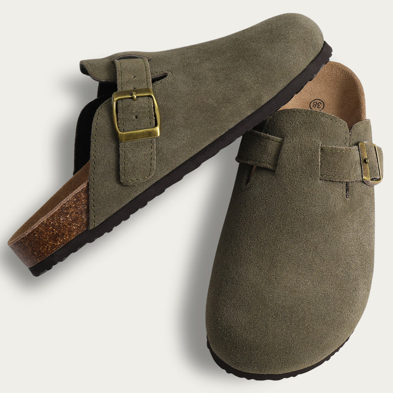 Cuirora™ – Sabot Chic en Cuir avec Boucle Élégante Unisexes