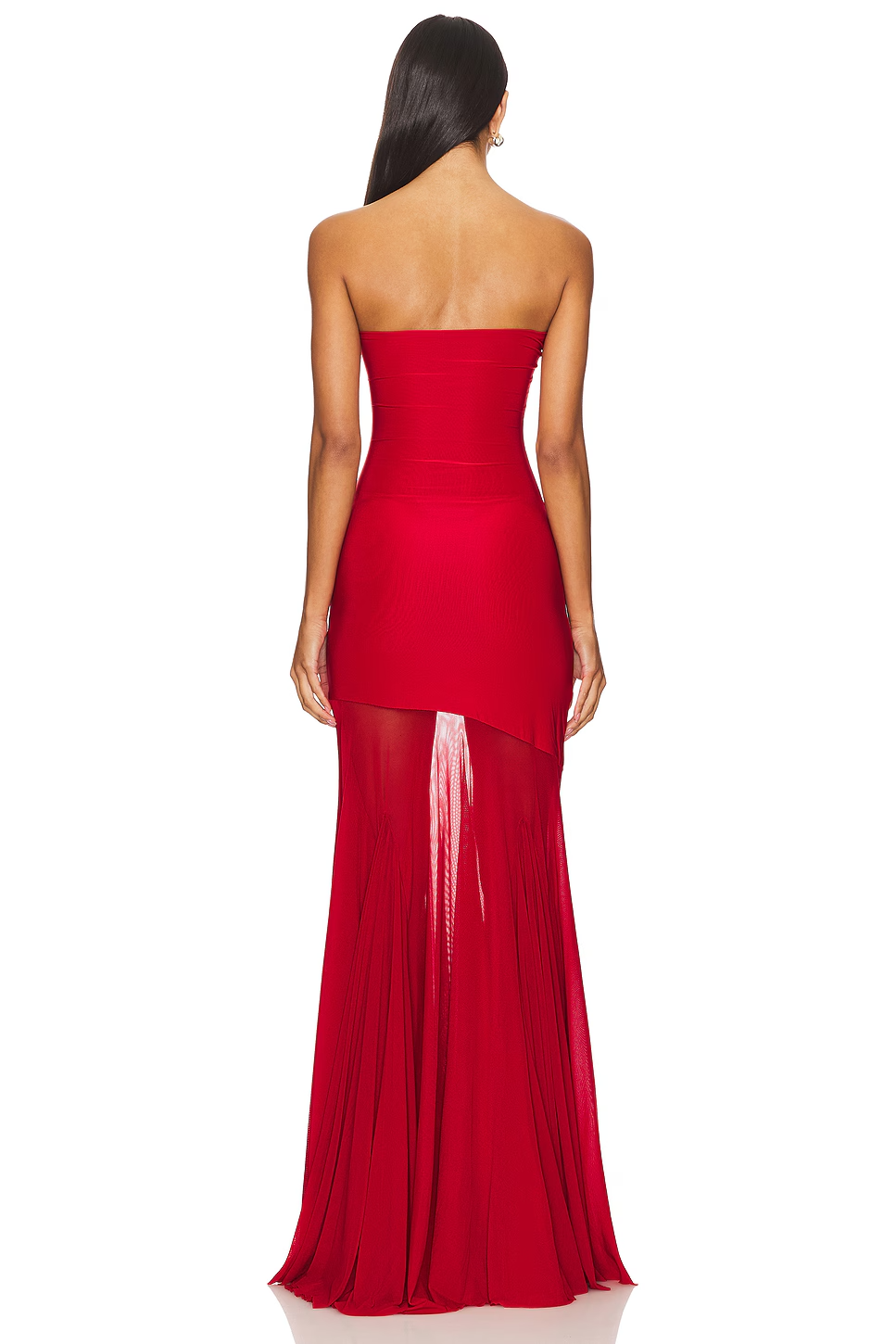Robe Maxi Femme Évasée avec Tulle et Taille Cintrée