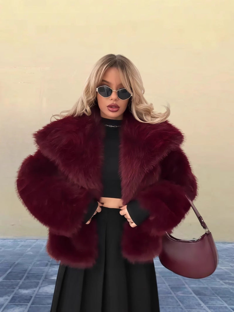 Manteau Femme Hiver Parka Longue Doublée Fourrure Synthétique
