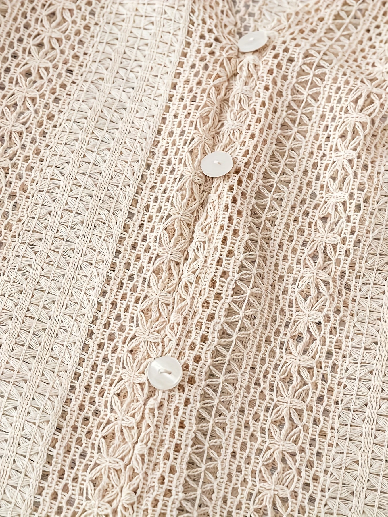 Dentelova™ – Chemisier Femme Chic en Dentelle Blanche à Manches Longues