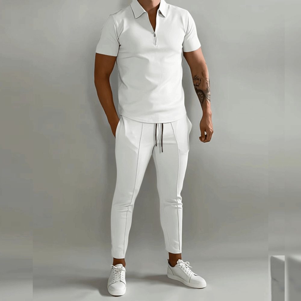 Costume Homme Classique Polo et Pantalon Élégant