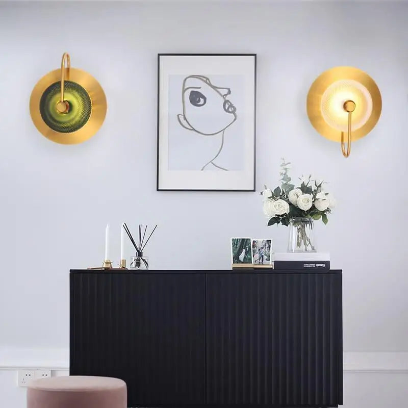 Dorevia™ – Applique Murale LED Or & Vert Moderne avec Lumière Chaude