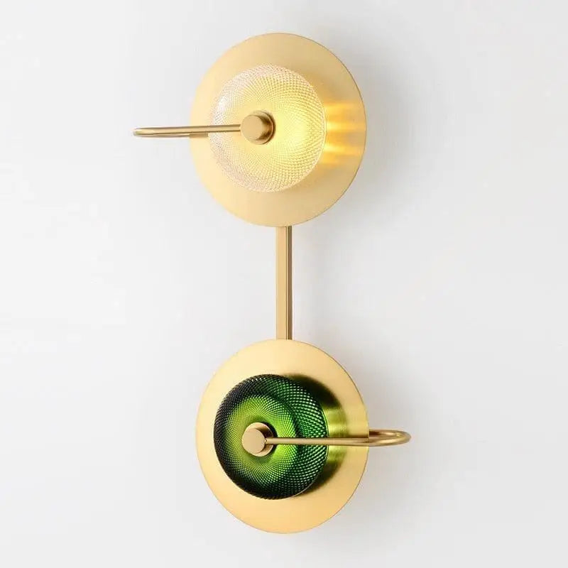 Dorevia™ – Applique Murale LED Or & Vert Moderne avec Lumière Chaude