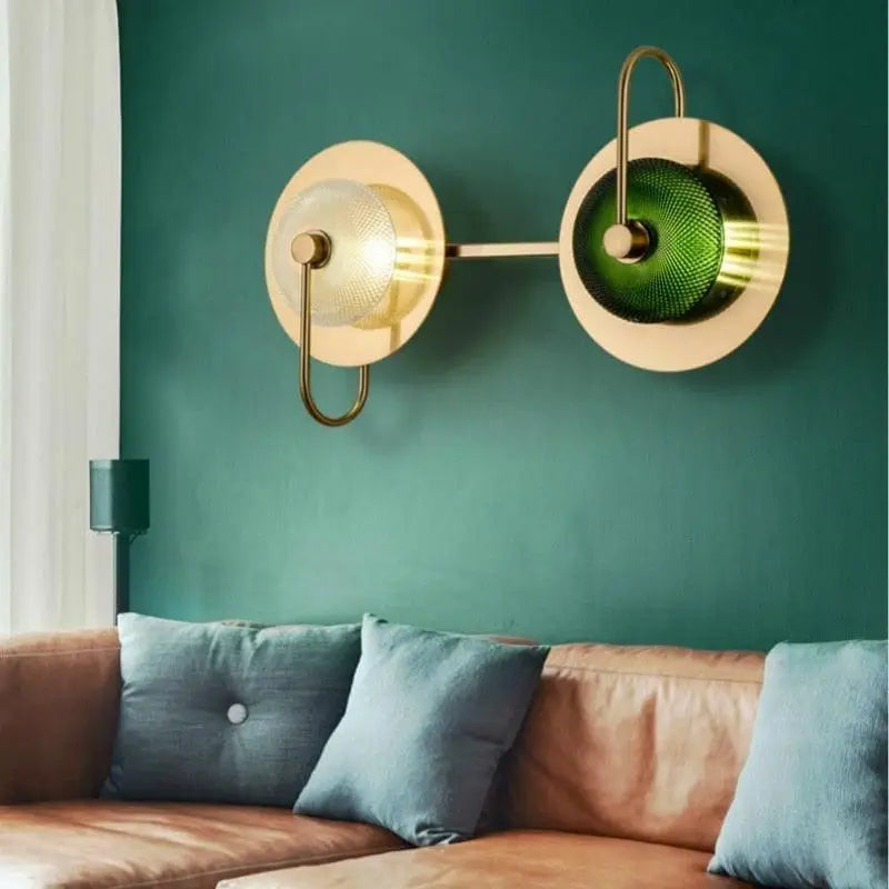Dorevia™ – Applique Murale LED Or & Vert Moderne avec Lumière Chaude