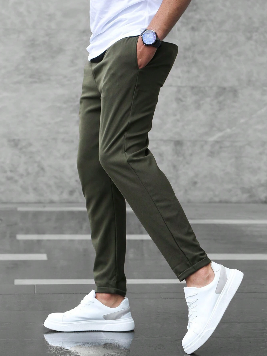 Pantalon Jogger Slim Fit avec Élastique à la Taille