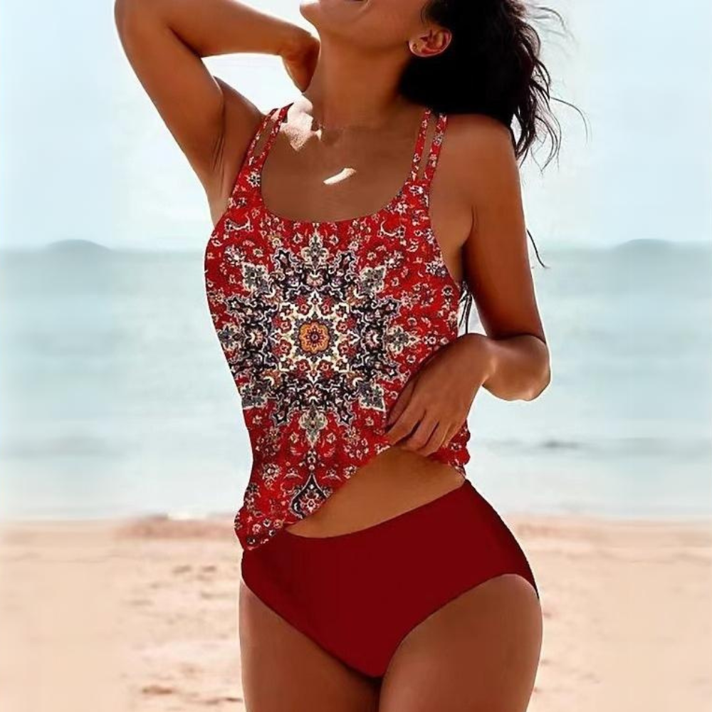 EleganceMarine™ – Maillot de Bain Femme 2 Pièce Confortable à Motifs Unique