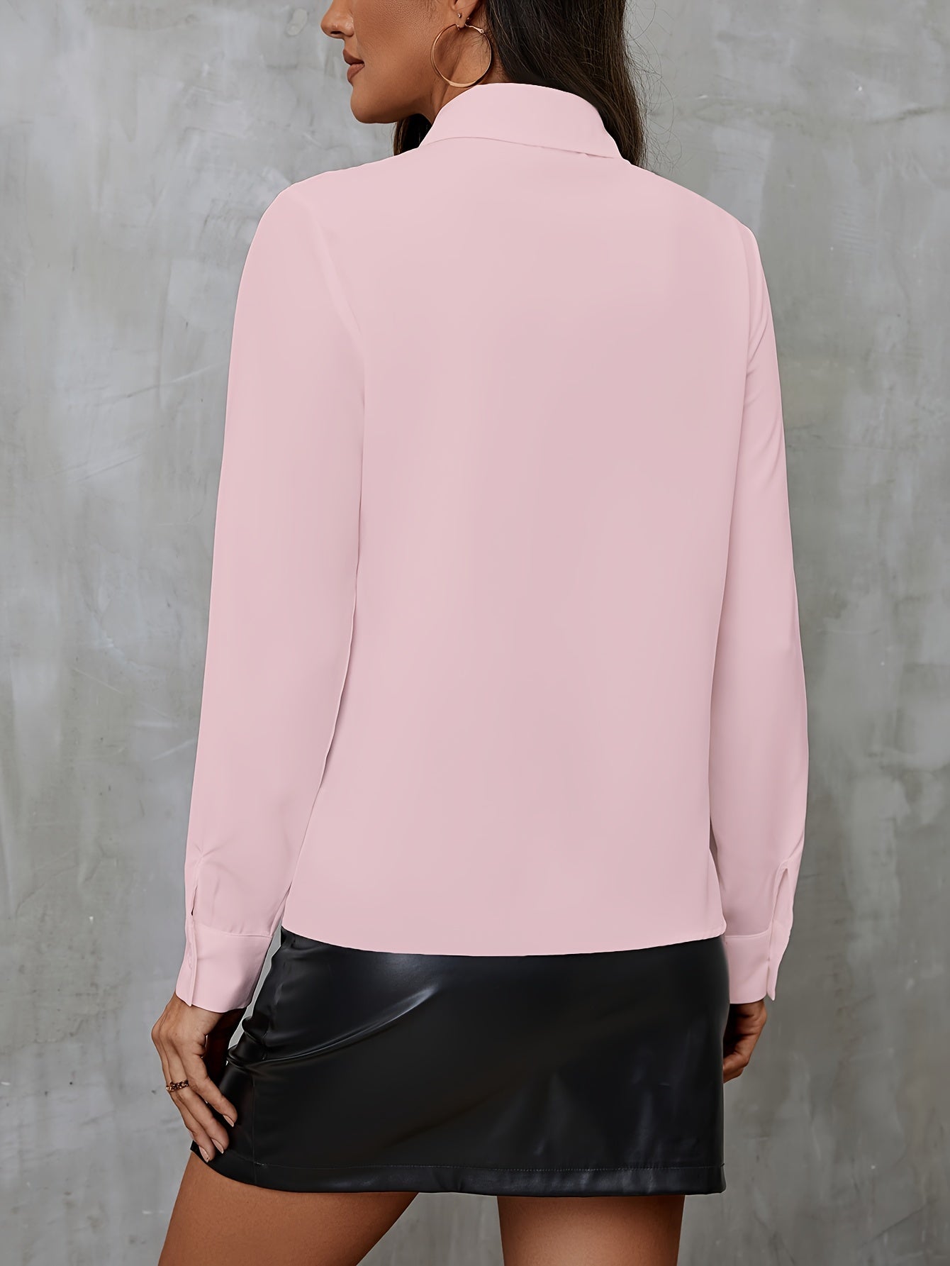 Elegancia™ – Chemisier Femme Chic à Manches Longues avec Détail Volanté