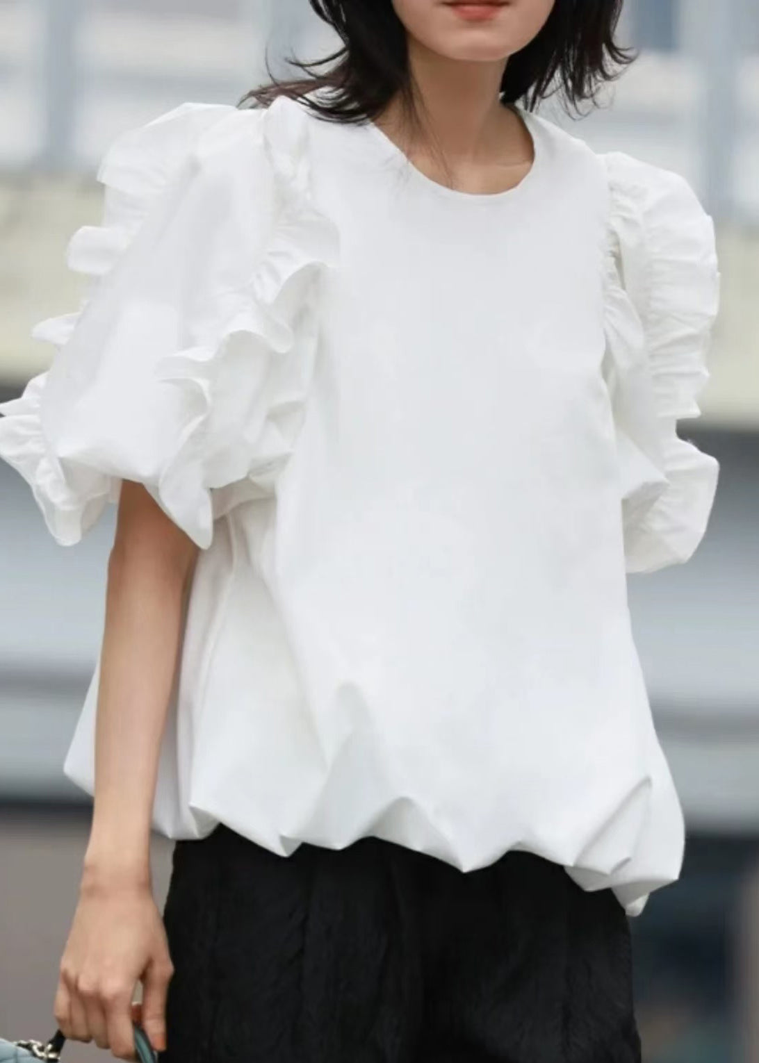 Débardeur femme coton léger à manches bouffantes - EasyApparels