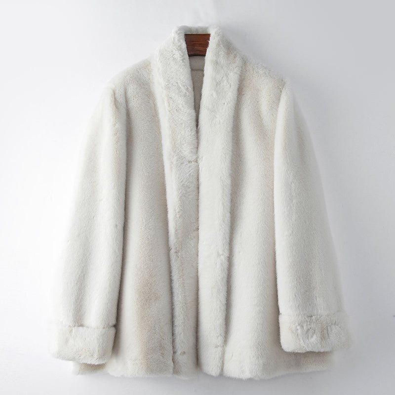 Manteau Femme Hiver Mi-Long en Fausse Fourrure Douillette - PanierRoyale