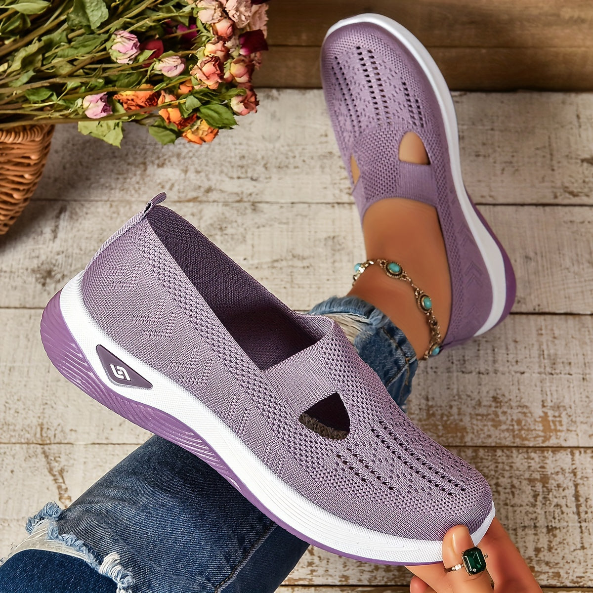 EleganzaWalk™ – Baskets Orthopédiques Femme Respirantes & Ultra-Confort