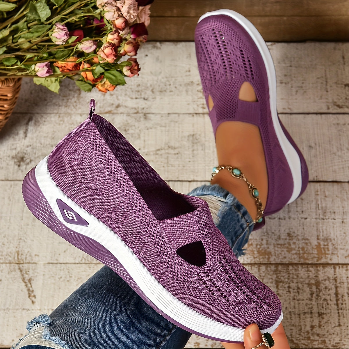 EleganzaWalk™ – Baskets Orthopédiques Femme Respirantes & Ultra-Confort