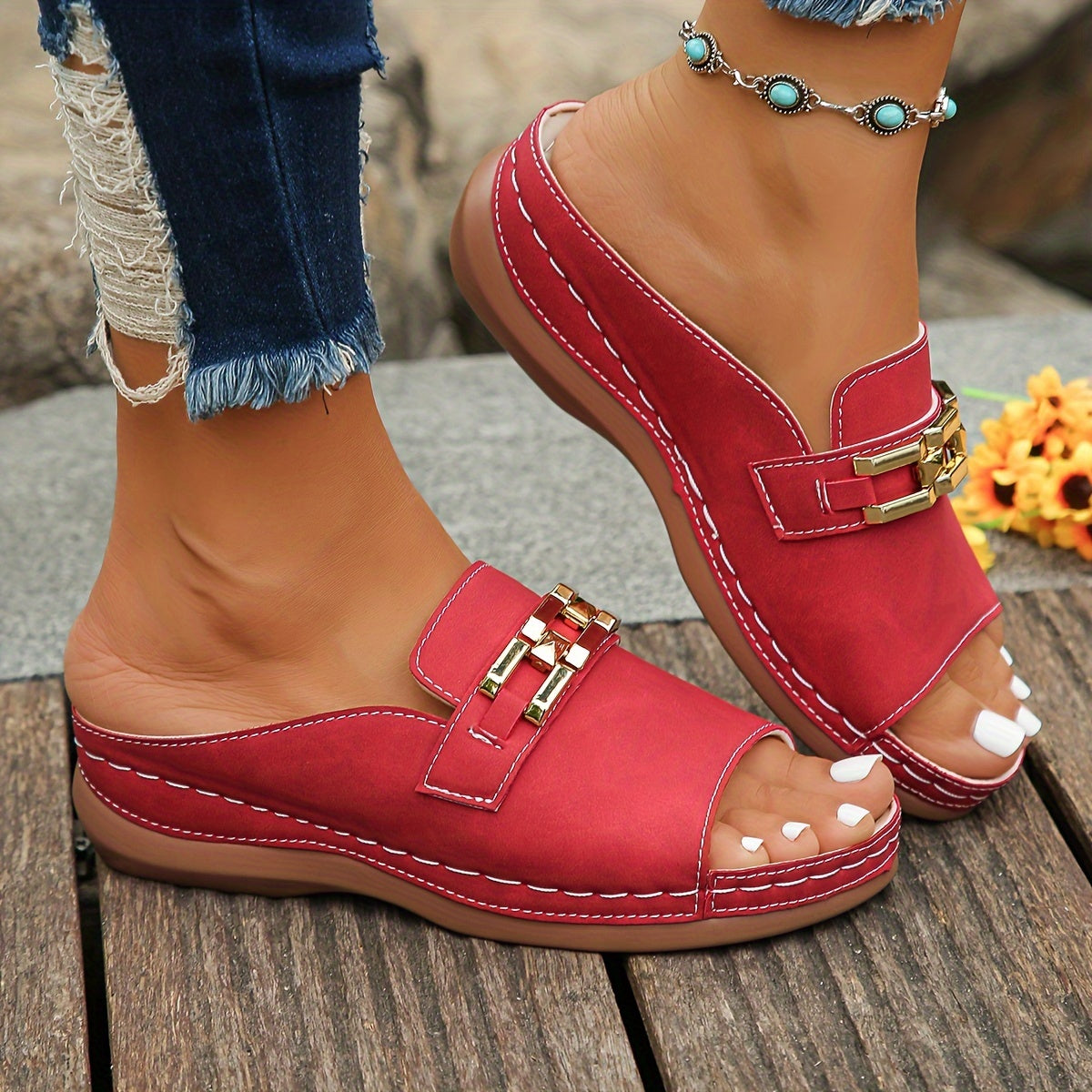 Eleganza™ – Elegance Sandales Compensées Femme