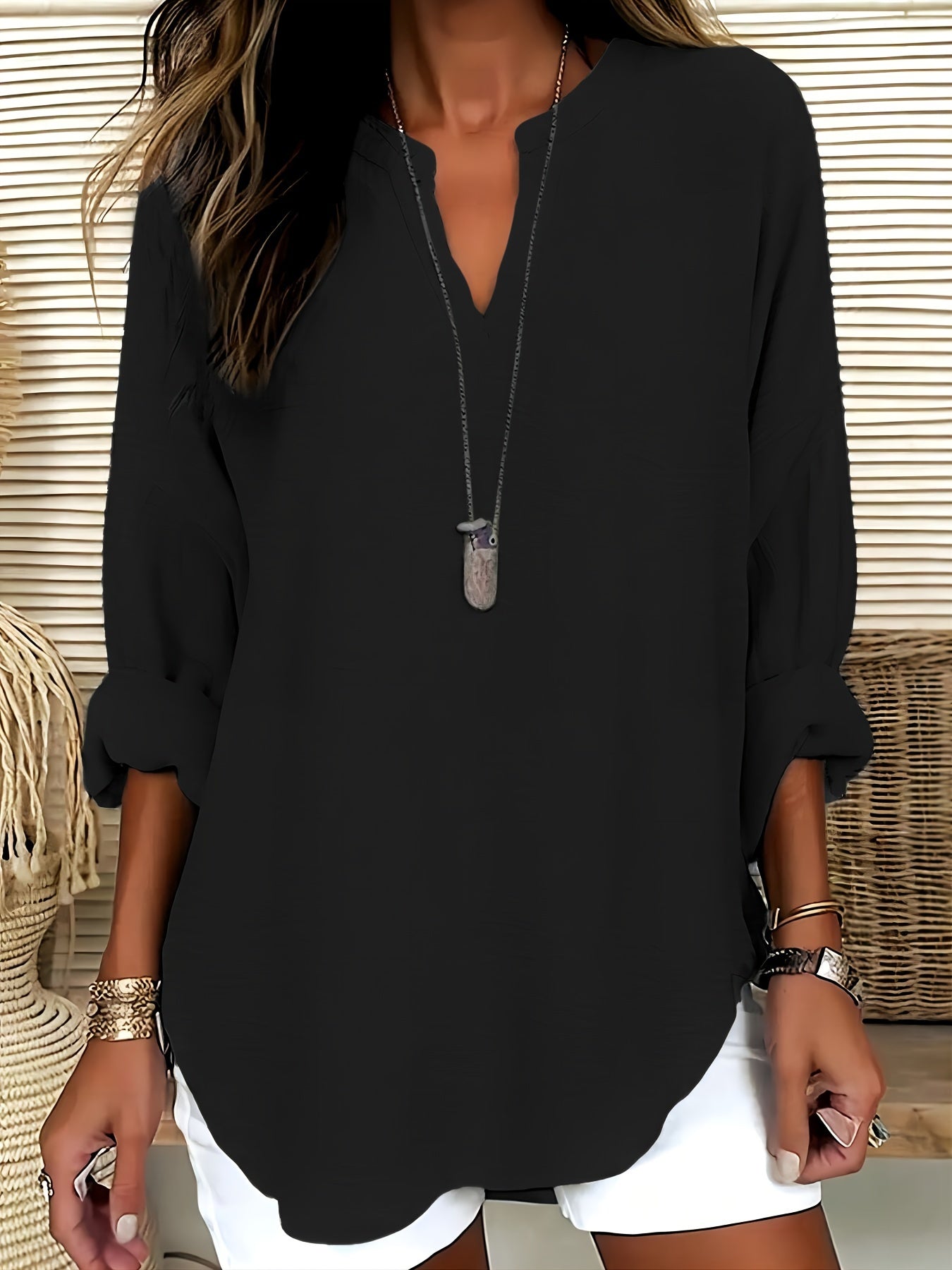 Eleganzia™ – Chemise Fluide Femme Casual