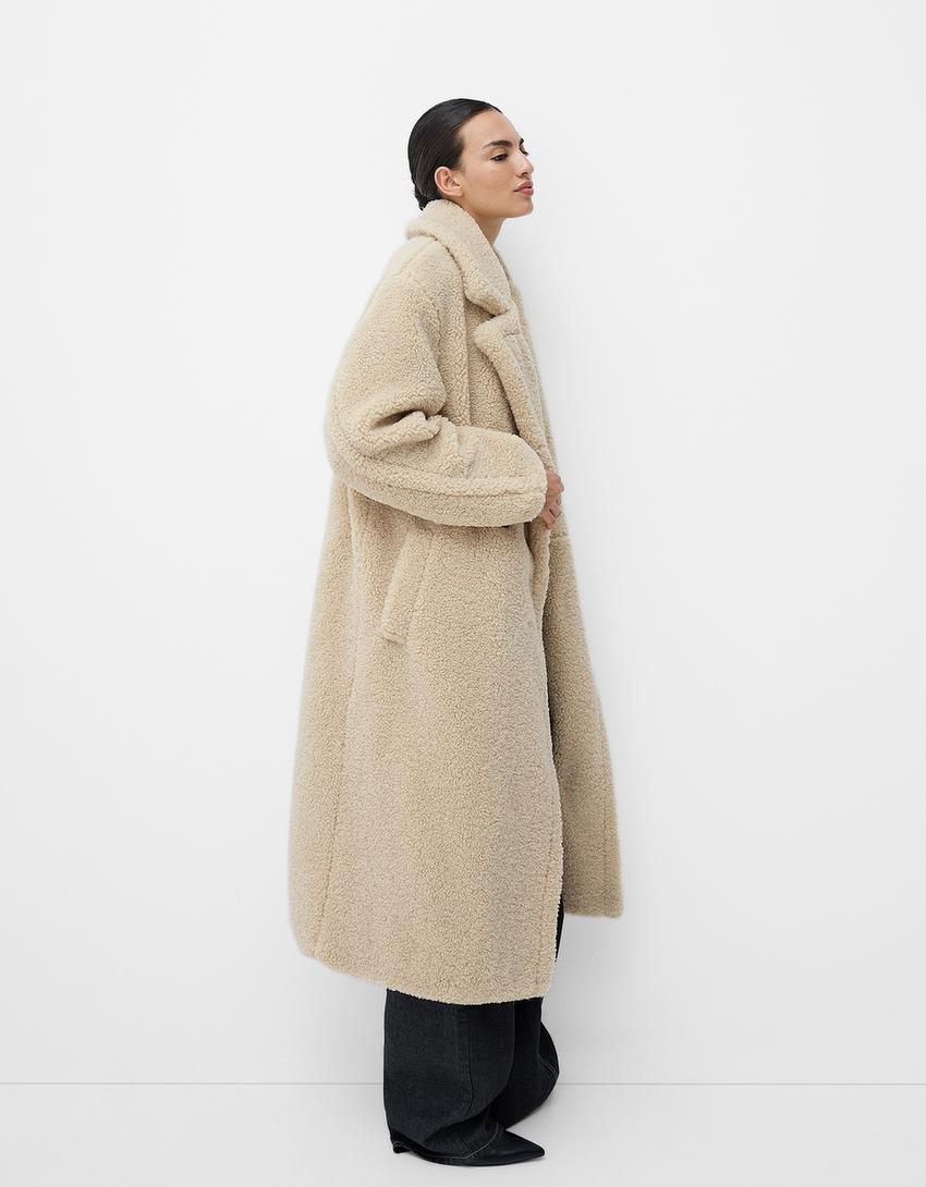 Manteau Femme Hiver Détente avec Col Revers