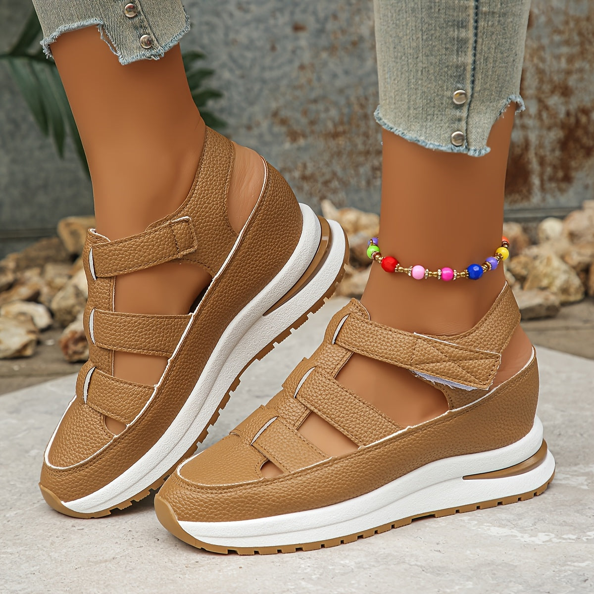ElevaSoft™ – Sandales Compensées Femme Confortables et Orthopédiques