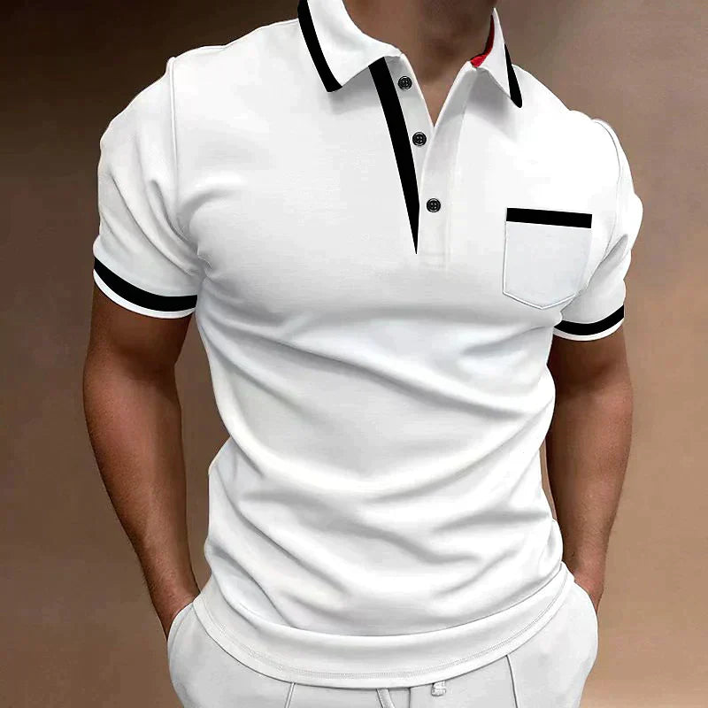 Endymion™ – Polo Homme Manche Longue en Coton Respirant Confortable