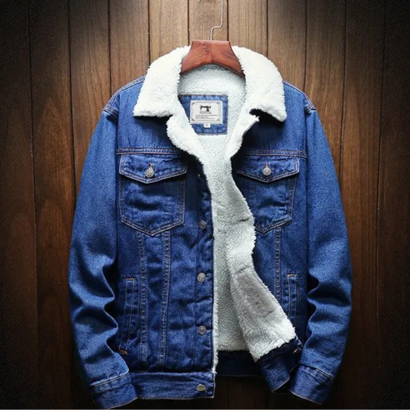Veste Denim Hiver Homme Chaud et Confortable