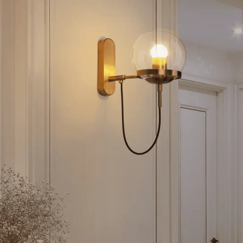 Esterra™ – Applique Murale Verre & Aluminium Vintage Or & Noir