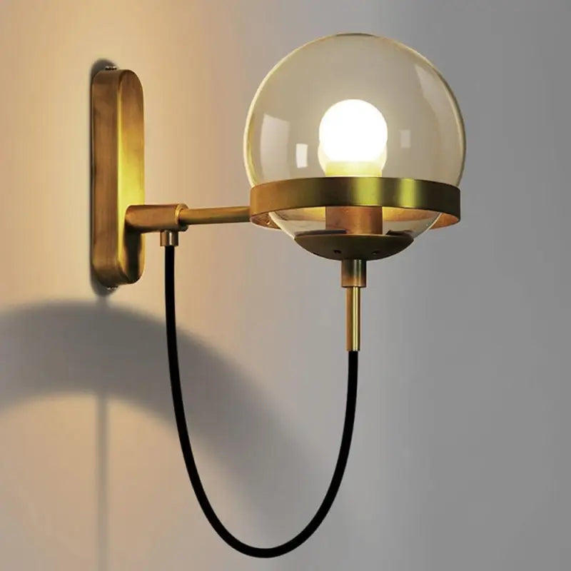 Esterra™ – Applique Murale Verre & Aluminium Vintage Or & Noir