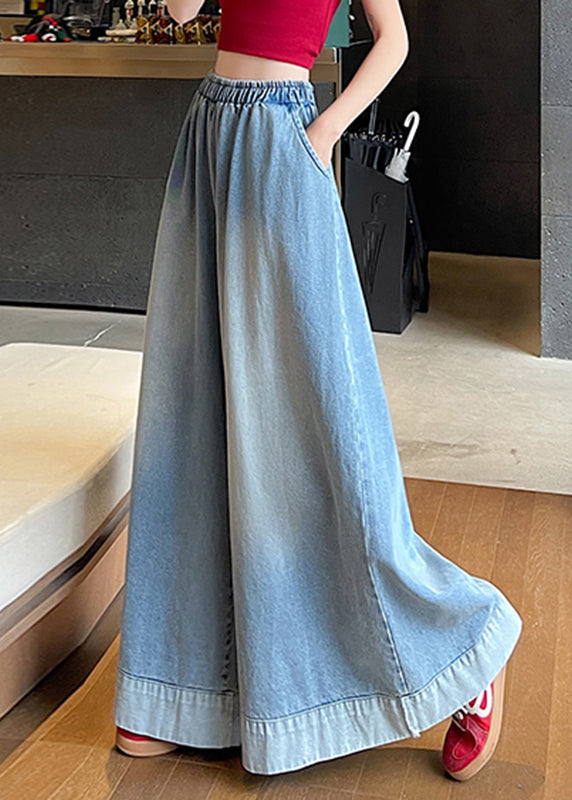 Jean décontracté élastique avec poches larges et jambe droite - EasyApparels