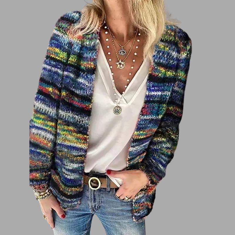 Cardigan Coloré Féminin Élégant